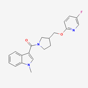 3-(3-{[(5-fluoropyridin-2-yl)oxy]methyl}pyrrolidine-1-carbonyl)-1-methyl-1H-indole