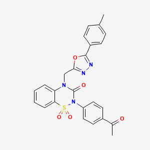 2-(4-acetylphenyl)-4-{[5-(4-methylphenyl)-1,3,4-oxadiazol-2-yl]methyl}-3,4-dihydro-2H-1??,2,4-benzothiadiazine-1,1,3-trione