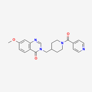 7-methoxy-3-{[1-(pyridine-4-carbonyl)piperidin-4-yl]methyl}-3,4-dihydroquinazolin-4-one