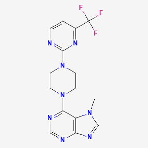 7-methyl-6-{4-[4-(trifluoromethyl)pyrimidin-2-yl]piperazin-1-yl}-7H-purine