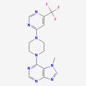 7-methyl-6-{4-[6-(trifluoromethyl)pyrimidin-4-yl]piperazin-1-yl}-7H-purine