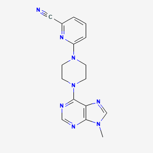 6-[4-(9-methyl-9H-purin-6-yl)piperazin-1-yl]pyridine-2-carbonitrile