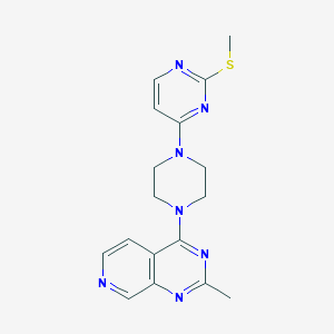 4-(4-{2-methylpyrido[3,4-d]pyrimidin-4-yl}piperazin-1-yl)-2-(methylsulfanyl)pyrimidine