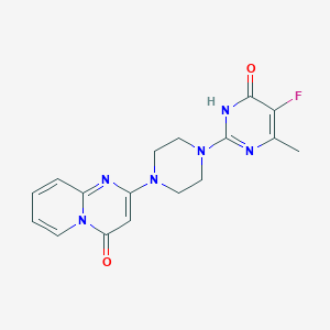 5-fluoro-6-methyl-2-(4-{4-oxo-4H-pyrido[1,2-a]pyrimidin-2-yl}piperazin-1-yl)-3,4-dihydropyrimidin-4-one