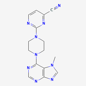 2-[4-(7-methyl-7H-purin-6-yl)piperazin-1-yl]pyrimidine-4-carbonitrile