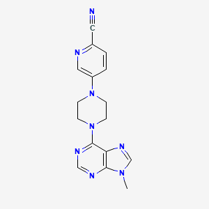 5-[4-(9-methyl-9H-purin-6-yl)piperazin-1-yl]pyridine-2-carbonitrile