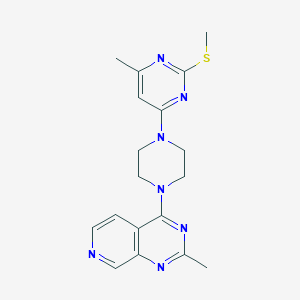 4-methyl-6-(4-{2-methylpyrido[3,4-d]pyrimidin-4-yl}piperazin-1-yl)-2-(methylsulfanyl)pyrimidine