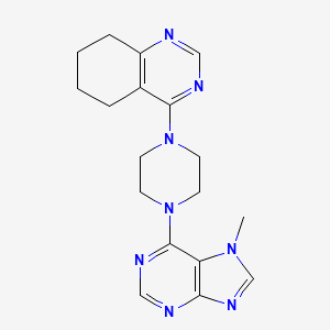 molecular formula C18H22N8 B6452995 4-[4-(7-methyl-7H-purin-6-yl)piperazin-1-yl]-5,6,7,8-tetrahydroquinazoline CAS No. 2549005-66-3