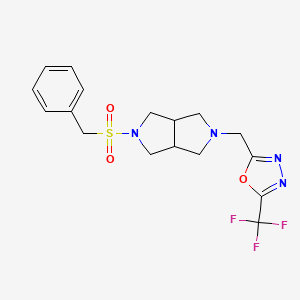 2-({5-phenylmethanesulfonyl-octahydropyrrolo[3,4-c]pyrrol-2-yl}methyl)-5-(trifluoromethyl)-1,3,4-oxadiazole