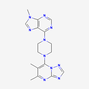 6-(4-{5,6-dimethyl-[1,2,4]triazolo[1,5-a]pyrimidin-7-yl}piperazin-1-yl)-9-methyl-9H-purine