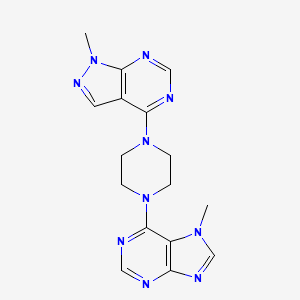 7-methyl-6-(4-{1-methyl-1H-pyrazolo[3,4-d]pyrimidin-4-yl}piperazin-1-yl)-7H-purine