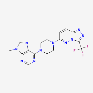 9-methyl-6-{4-[3-(trifluoromethyl)-[1,2,4]triazolo[4,3-b]pyridazin-6-yl]piperazin-1-yl}-9H-purine