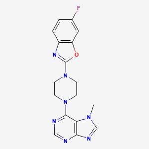 6-[4-(6-fluoro-1,3-benzoxazol-2-yl)piperazin-1-yl]-7-methyl-7H-purine