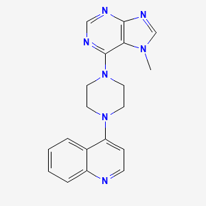 4-[4-(7-methyl-7H-purin-6-yl)piperazin-1-yl]quinoline
