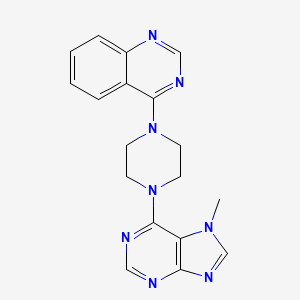 B6453327 4-[4-(7-methyl-7H-purin-6-yl)piperazin-1-yl]quinazoline CAS No. 2549054-91-1