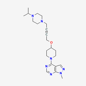 1-{4-[(1-{1-methyl-1H-pyrazolo[3,4-d]pyrimidin-4-yl}piperidin-4-yl)oxy]but-2-yn-1-yl}-4-(propan-2-yl)piperazine