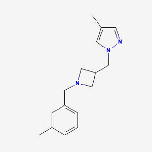 4-methyl-1-({1-[(3-methylphenyl)methyl]azetidin-3-yl}methyl)-1H-pyrazole