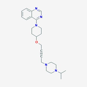 4-[4-({4-[4-(propan-2-yl)piperazin-1-yl]but-2-yn-1-yl}oxy)piperidin-1-yl]quinazoline