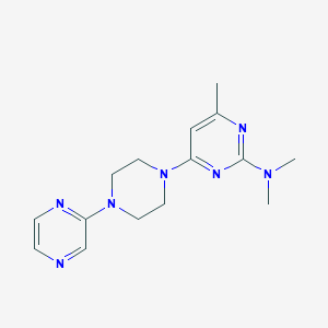 molecular formula C15H21N7 B6453735 N,N,4-trimethyl-6-[4-(pyrazin-2-yl)piperazin-1-yl]pyrimidin-2-amine CAS No. 2549008-75-3