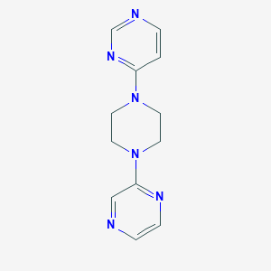molecular formula C12H14N6 B6453814 4-[4-(pyrazin-2-yl)piperazin-1-yl]pyrimidine CAS No. 2549033-28-3