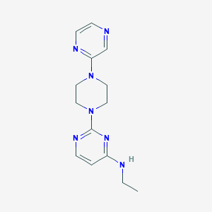 molecular formula C14H19N7 B6453815 N-ethyl-2-[4-(pyrazin-2-yl)piperazin-1-yl]pyrimidin-4-amine CAS No. 2549004-37-5