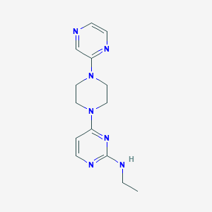 molecular formula C14H19N7 B6453821 N-ethyl-4-[4-(pyrazin-2-yl)piperazin-1-yl]pyrimidin-2-amine CAS No. 2549041-95-2