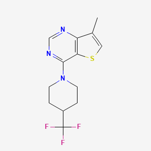 molecular formula C13H14F3N3S B6453841 1-{7-methylthieno[3,2-d]pyrimidin-4-yl}-4-(trifluoromethyl)piperidine CAS No. 2549030-84-2