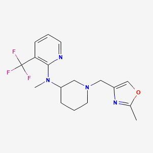 molecular formula C17H21F3N4O B6453849 N-methyl-N-{1-[(2-methyl-1,3-oxazol-4-yl)methyl]piperidin-3-yl}-3-(trifluoromethyl)pyridin-2-amine CAS No. 2549031-13-0