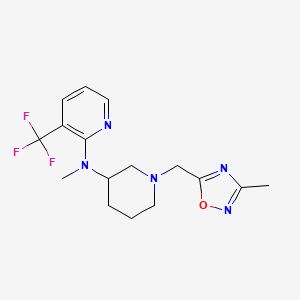 B6453856 N-methyl-N-{1-[(3-methyl-1,2,4-oxadiazol-5-yl)methyl]piperidin-3-yl}-3-(trifluoromethyl)pyridin-2-amine CAS No. 2549054-58-0