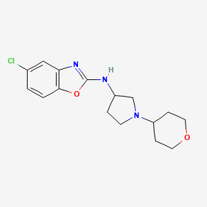 5-chloro-N-[1-(oxan-4-yl)pyrrolidin-3-yl]-1,3-benzoxazol-2-amine