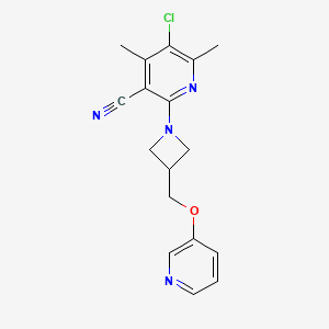 5-chloro-4,6-dimethyl-2-{3-[(pyridin-3-yloxy)methyl]azetidin-1-yl}pyridine-3-carbonitrile