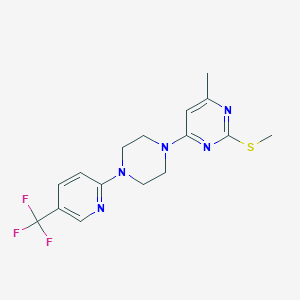 4-methyl-2-(methylsulfanyl)-6-{4-[5-(trifluoromethyl)pyridin-2-yl]piperazin-1-yl}pyrimidine