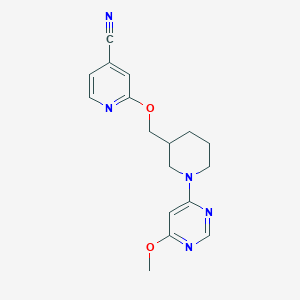 2-{[1-(6-methoxypyrimidin-4-yl)piperidin-3-yl]methoxy}pyridine-4-carbonitrile
