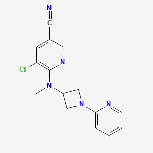 5-chloro-6-{methyl[1-(pyridin-2-yl)azetidin-3-yl]amino}pyridine-3-carbonitrile