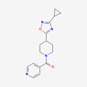 4-[4-(3-cyclopropyl-1,2,4-oxadiazol-5-yl)piperidine-1-carbonyl]pyridine
