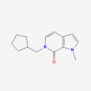 6-(cyclopentylmethyl)-1-methyl-1H,6H,7H-pyrrolo[2,3-c]pyridin-7-one