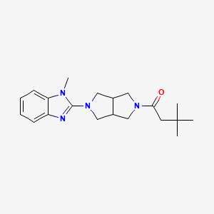 3,3-dimethyl-1-[5-(1-methyl-1H-1,3-benzodiazol-2-yl)-octahydropyrrolo[3,4-c]pyrrol-2-yl]butan-1-one