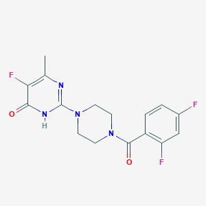 2-[4-(2,4-difluorobenzoyl)piperazin-1-yl]-5-fluoro-6-methyl-3,4-dihydropyrimidin-4-one