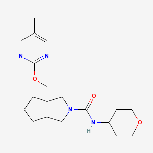 3a-{[(5-methylpyrimidin-2-yl)oxy]methyl}-N-(oxan-4-yl)-octahydrocyclopenta[c]pyrrole-2-carboxamide