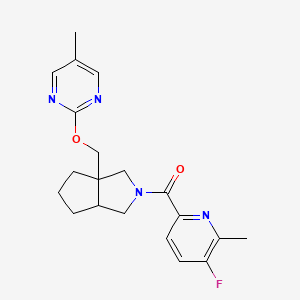 2-{[2-(5-fluoro-6-methylpyridine-2-carbonyl)-octahydrocyclopenta[c]pyrrol-3a-yl]methoxy}-5-methylpyrimidine