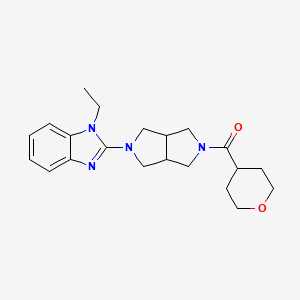 1-ethyl-2-[5-(oxane-4-carbonyl)-octahydropyrrolo[3,4-c]pyrrol-2-yl]-1H-1,3-benzodiazole