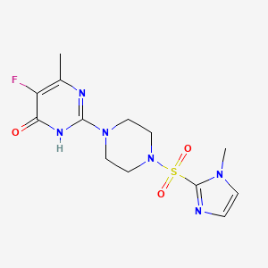 5-fluoro-6-methyl-2-{4-[(1-methyl-1H-imidazol-2-yl)sulfonyl]piperazin-1-yl}-3,4-dihydropyrimidin-4-one