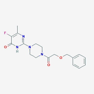 2-{4-[2-(benzyloxy)acetyl]piperazin-1-yl}-5-fluoro-6-methyl-3,4-dihydropyrimidin-4-one