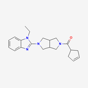 2-[5-(cyclopent-3-ene-1-carbonyl)-octahydropyrrolo[3,4-c]pyrrol-2-yl]-1-ethyl-1H-1,3-benzodiazole