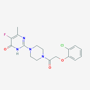 2-{4-[2-(2-chlorophenoxy)acetyl]piperazin-1-yl}-5-fluoro-6-methyl-3,4-dihydropyrimidin-4-one