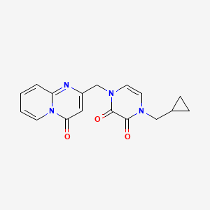 1-(cyclopropylmethyl)-4-({4-oxo-4H-pyrido[1,2-a]pyrimidin-2-yl}methyl)-1,2,3,4-tetrahydropyrazine-2,3-dione