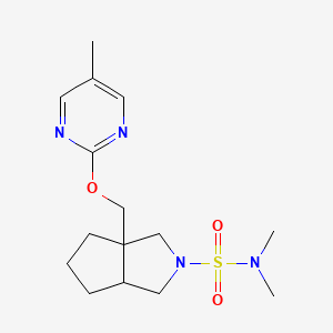 molecular formula C15H24N4O3S B6454325 N,N-dimethyl-3a-{[(5-methylpyrimidin-2-yl)oxy]methyl}-octahydrocyclopenta[c]pyrrole-2-sulfonamide CAS No. 2549040-62-0