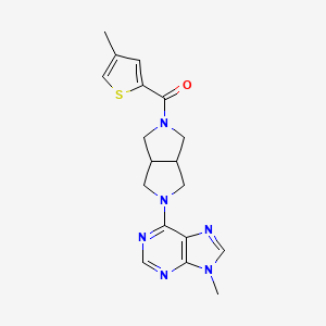 molecular formula C18H20N6OS B6454440 9-methyl-6-[5-(4-methylthiophene-2-carbonyl)-octahydropyrrolo[3,4-c]pyrrol-2-yl]-9H-purine CAS No. 2549016-13-7