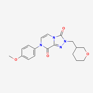 molecular formula C18H20N4O4 B6454568 7-(4-methoxyphenyl)-2-[(oxan-3-yl)methyl]-2H,3H,7H,8H-[1,2,4]triazolo[4,3-a]pyrazine-3,8-dione CAS No. 2549046-26-4