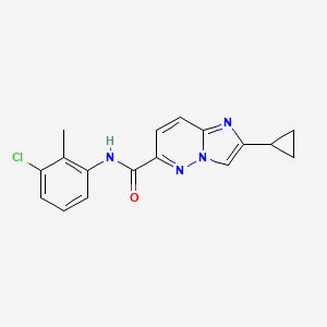 molecular formula C17H15ClN4O B6454610 N-(3-chloro-2-methylphenyl)-2-cyclopropylimidazo[1,2-b]pyridazine-6-carboxamide CAS No. 2549005-64-1